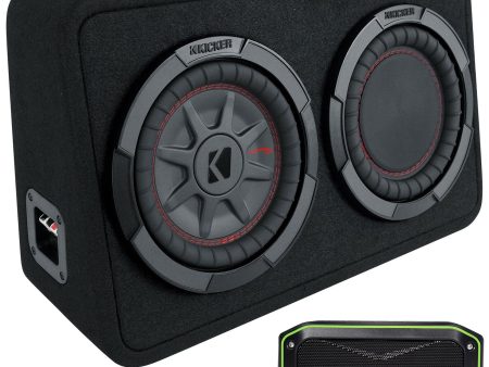 KICKER 48TCWRT82 CompRT 8  600w Shallow Car Subwoofer+Sub Box+Home Speaker Online Sale