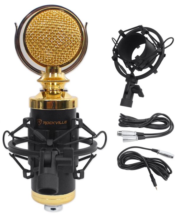 Soundcraft 4-Person Podcast Podcasting Recording Kit Mics+Headphones+Boom Stands Supply