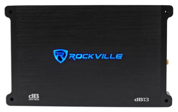 Rockville dB13 3000 Watt Peak 750w CEA rated RMS Mono Amplifier+Memphis Amp Kit Fashion