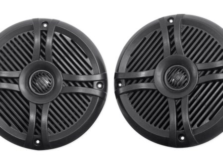 (2) Rockville RMSTS65B 6.5  800 Watt Waterproof Marine Boat Speakers 2-Way Black Online now