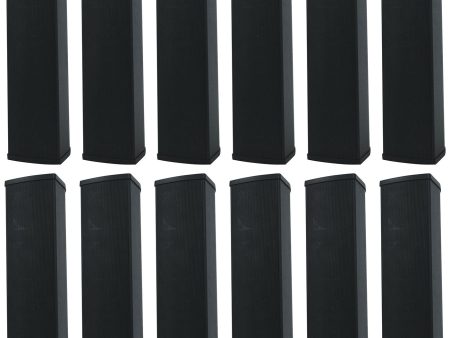 12) Rockville WET ARRAY 5 BLACK Line Array Speakers For church School Auditorium Sale