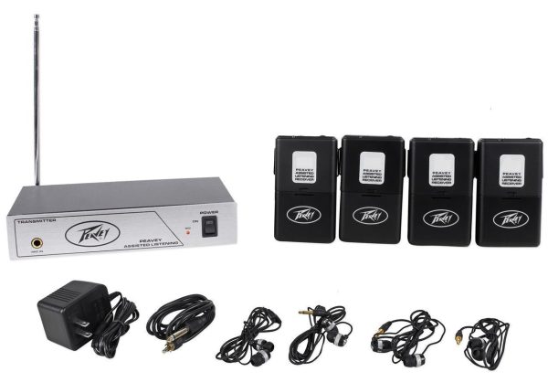 Peavey ALS 75.9 Mhz Assisted Listening System With 4 Receivers+Fender Earbuds Hot on Sale