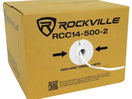 Rockville RCC14-500-2 CL2 Rated 14 AWG 500  CCA Speaker Wire In Wall Ceiling 70V Online Hot Sale