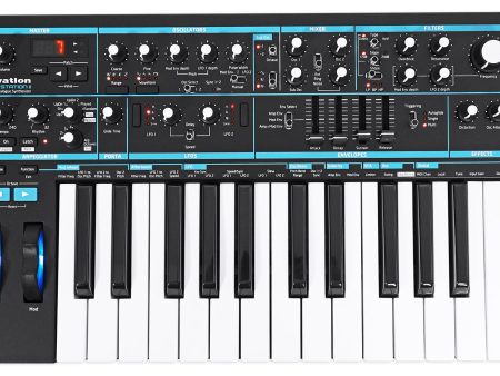 Novation BASS STATION II 25-Key Monophonic MIDI USB Analog Keyboard Synthesizer Supply