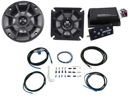 Pair Kicker 40PS42 4  60W ATV Motorcycle Speakers+Bluetooth Amplifier+Amp Kit Online