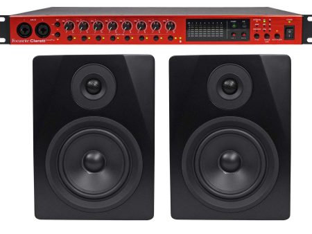 Focusrite Clarett OctoPre 8-Ch. Recording Mic Pre-Amp+Pair 5.25  Studio Monitors Online now