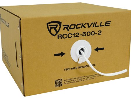 Rockville RCC12-500-2 CL2 Rated 12 AWG 500  CCA Speaker Wire In Wall Ceiling 70V Hot on Sale