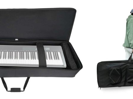 Rockville 88 Key Padded Rigid Durable Keyboard Gig Bag Case For Alesis Q88 on Sale