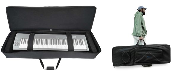 Rockville 88 Key Padded Rigid Durable Keyboard Gig Bag Case For Alesis Q88 on Sale