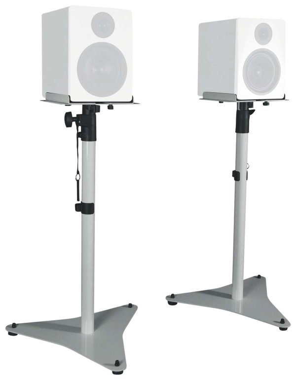 (2) Rockville APM6W 6.5  350w Powered Studio Monitors+White Adjustable Stands Online Sale