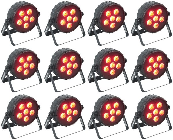 (12) Chauvet DJ SLIMPAR T6 BT RGB LED DMX Wash Par Up-Light w Bluetooth Online Hot Sale