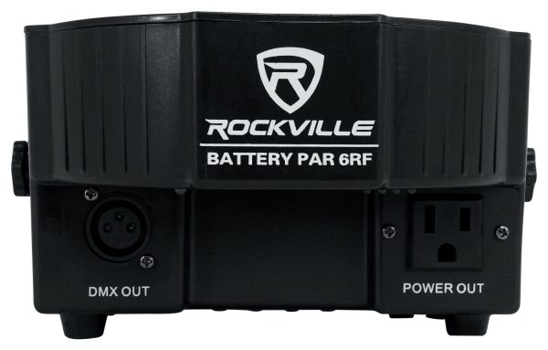 Rockville BATTERY PAR 6RF Rechargeable RGBWA+UV Wireless DMX LED Light+RF Remote Sale