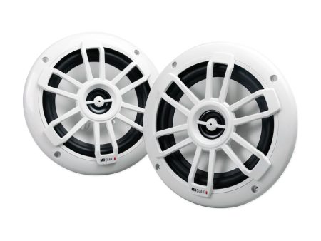 (2) MB QUART NF1-116 6.5  80 Watt Marine 2-Way Coaxial White Speakers For Boat For Discount