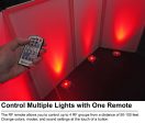 (12) Rockville MINI RF1 V3 Black Bright DJ Party LED Wash Up Lights+RF Remote+APP Supply