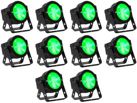 (10) American DJ Dotz Par RGBL COB DMX 16x3.5 Watt LED Par Can Wash Lights Online Sale