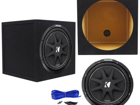 KICKER 43C124 Comp 12  300 Watt SVC 4-Ohm Car Subwoofer+Sealed Sub Box Enclosure For Cheap