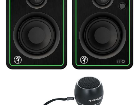 Pair Mackie CR3-X 3  50 Watt Studio Monitors Speakers+Home Bluetooth Speaker Hot on Sale