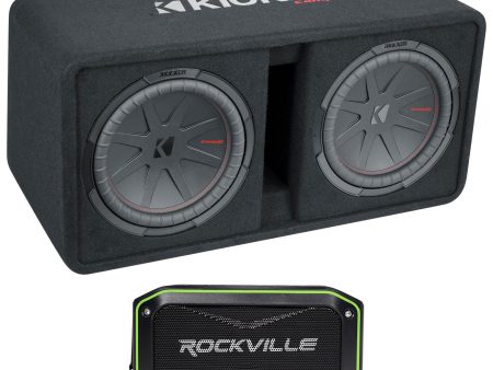 KICKER 48DCWR122 CompR 12  2000w Subwoofers+Vented Sub Enclosure+Home Speaker Sale