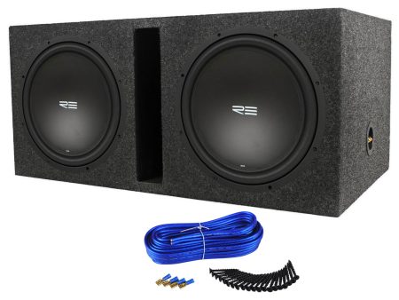 (2) RE Audio 600 Watt SRX12D2 SRX 12  Car Subwoofers + Vented Sub Box Enclosure Supply