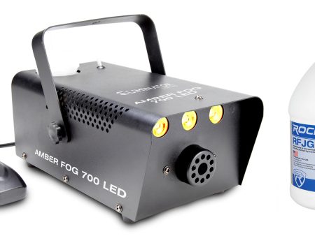 Eliminator Amber FOG 700 LED Fog Machine w  Amber LED Lights+Remote+Gal. Fluid For Cheap