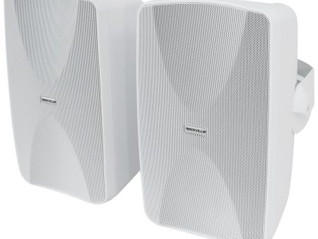 2 Rockville WET-6525W 6.5  70V Commercial Indoor Outdoor Wall Speakers in White Hot on Sale