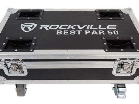 Rockville BEST CHARGE 50 Charging Travel Road Case For (8) BEST PAR 50 Lights Online Hot Sale