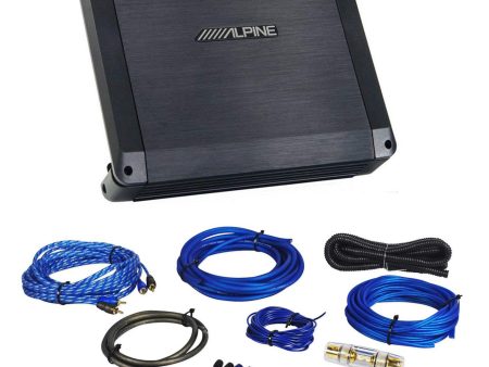 Alpine BBX-T600 300 Watt 2 Channel or Mono Car Amplifier Class-A B 2-ohm+Amp Kit Online Hot Sale