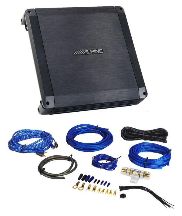 Alpine BBX-T600 300 Watt 2 Channel or Mono Car Amplifier Class-A B 2-ohm+Amp Kit Online Hot Sale