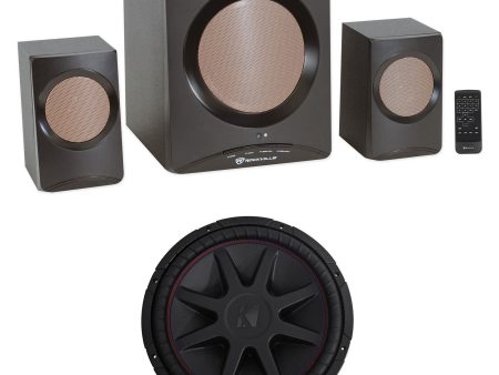 Kicker 43CVR154 COMPVR 1000 Watt 15  2-Ohm DVC Car Stereo Subwoofer Sub+Speaker For Cheap