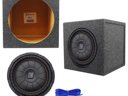 Kicker 43CVT124 COMPVT 12  800 Watt Car Subwoofer + Sealed Sub Box Enclosure Online Hot Sale