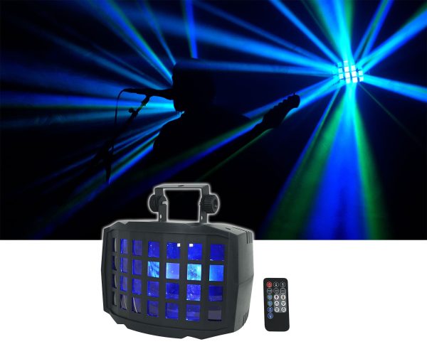 Rockville (2) BD20 Battery Powered DJ Party Derby Lights w Wireless DMX Cheap