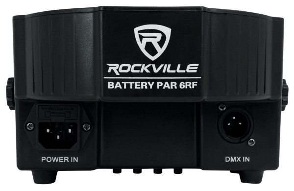 Rockville BATTERY PAR 6RF Rechargeable RGBWA+UV Wireless DMX LED Light+RF Remote Sale