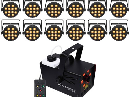 12) Chauvet DJ SLIMPAR Q12 BT ILS Wireless Par Wash Up-Lights w Bluetooth+Fogger Online