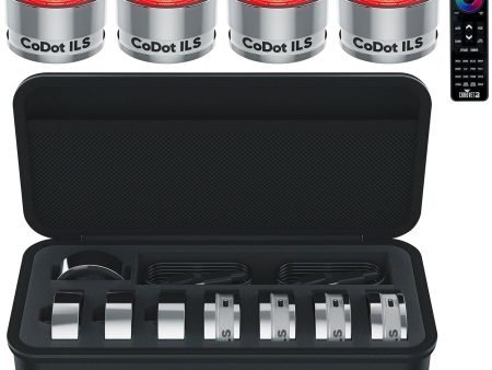 Chauvet DJ CoDot ILS 4-pack LED Illuminators Wash Up-Lights+Case+RFC-XL Remote For Discount