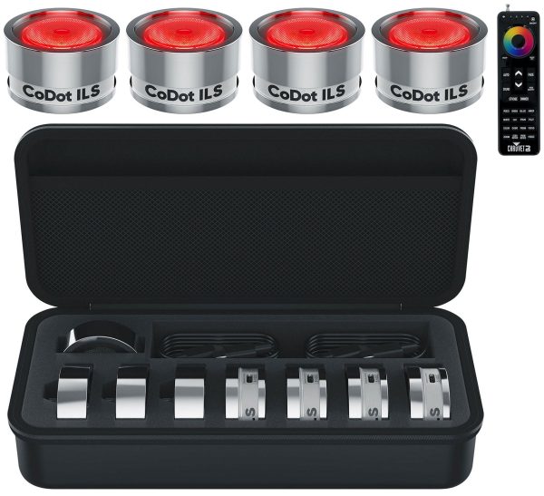 Chauvet DJ CoDot ILS 4-pack LED Illuminators Wash Up-Lights+Case+RFC-XL Remote For Discount