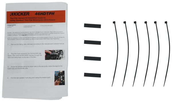 Kicker 46HDTPH 2014-Up Harley Davidson Tour Pack to Four Speaker Harness Upgrade Discount