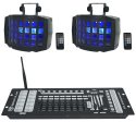 Rockville (2) BD20 Battery Powered DJ Party Derby Lights w Wireless DMX Controller Online Sale