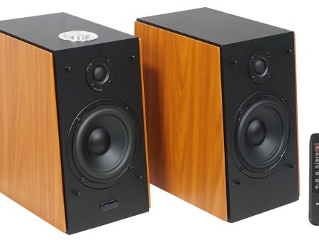 Pair Rockville HD5 5  150w RMS Powered Bluetooth Bookshelf Home Theater Speakers Online Hot Sale