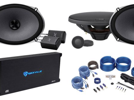 (2) Pairs ALPINE X-S69C 6x9  360 Watt Type-X Component Car Speakers+Amplifier For Discount