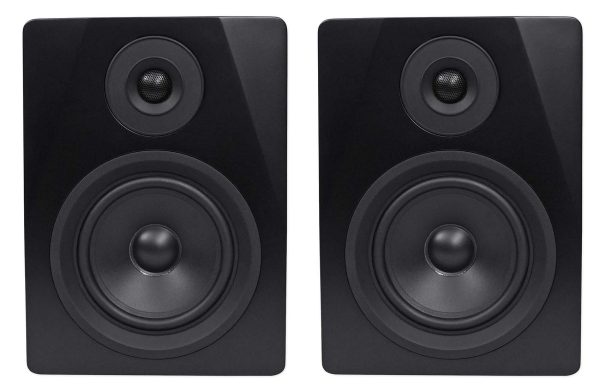 Pair Rockville APM5B 5.25  250 Watt Active Powered USB Studio Monitor Speakers Cheap