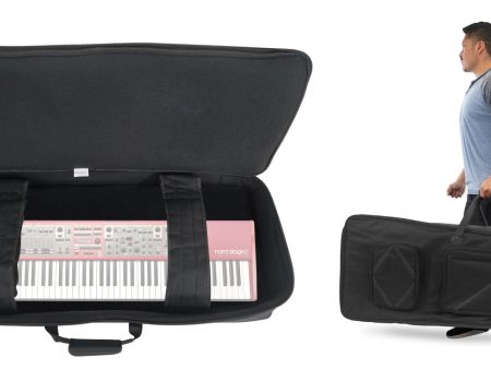 Rockville Padded Rigid Durable Keyboard Gig Bag Case For NORD STAGE 2 HA88 For Sale