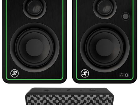 (2) Mackie CR3-X 3  50w Creative Reference Studio Monitors + Bluetooth Speaker Sale