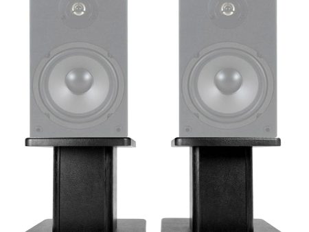 (2) 8” Black Bookshelf Speaker Stands For Micca MB42 Bookshelf Speakers Hot on Sale