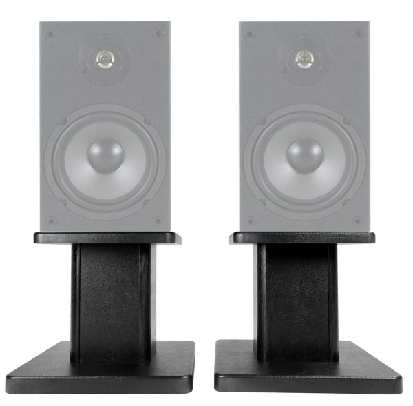 (2) 8” Black Bookshelf Speaker Stands For Micca MB42 Bookshelf Speakers Hot on Sale