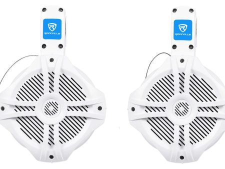 Pair Rockville RWB65W 6.5  White 2 Way 250 Watt Marine Wakeboard Tower Speakers Online Hot Sale