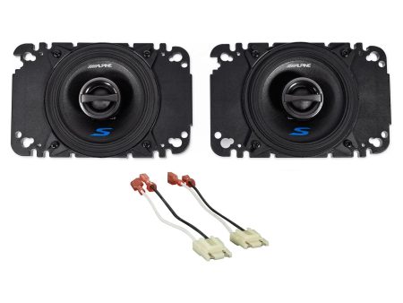 Alpine 140w Front Factory Speaker Replacement Kit For 1987-1995 Jeep Wrangler YJ For Cheap