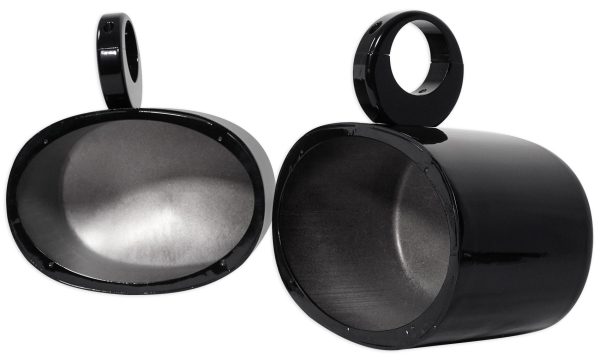 (2) Rockville MAC69B 6x9 Black Aluminum Wakeboard Tower Speaker Pod Enclosures For Cheap