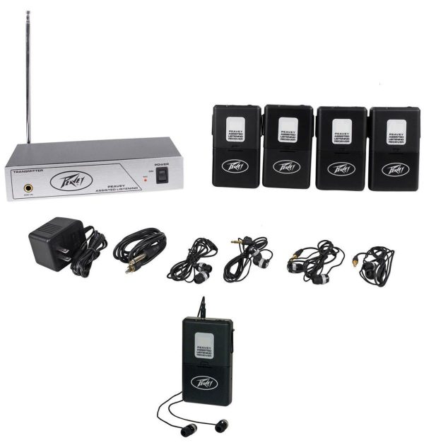 Peavey ALS72.1 Assisted Listening System with (5) Total Receivers ALS 72.1 Mhz For Discount