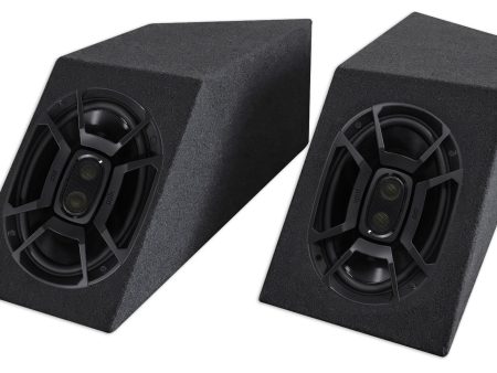 6x9  Polk Audio Speakers+Custom Wheel Well Enclosures For 87-95 Jeep Wrangler YJ on Sale