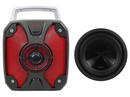 Alpine SWT-10S2 10  350 Watt RMS Shallow Slim Truck Car Subwoofer Sub+ROCKBOX For Discount